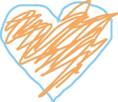 Orange Heart Clip Art N9