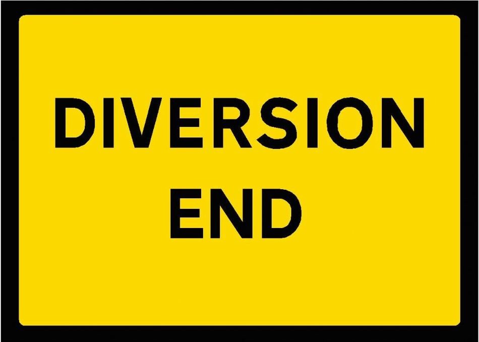 Diversion End Sign Clip Art
