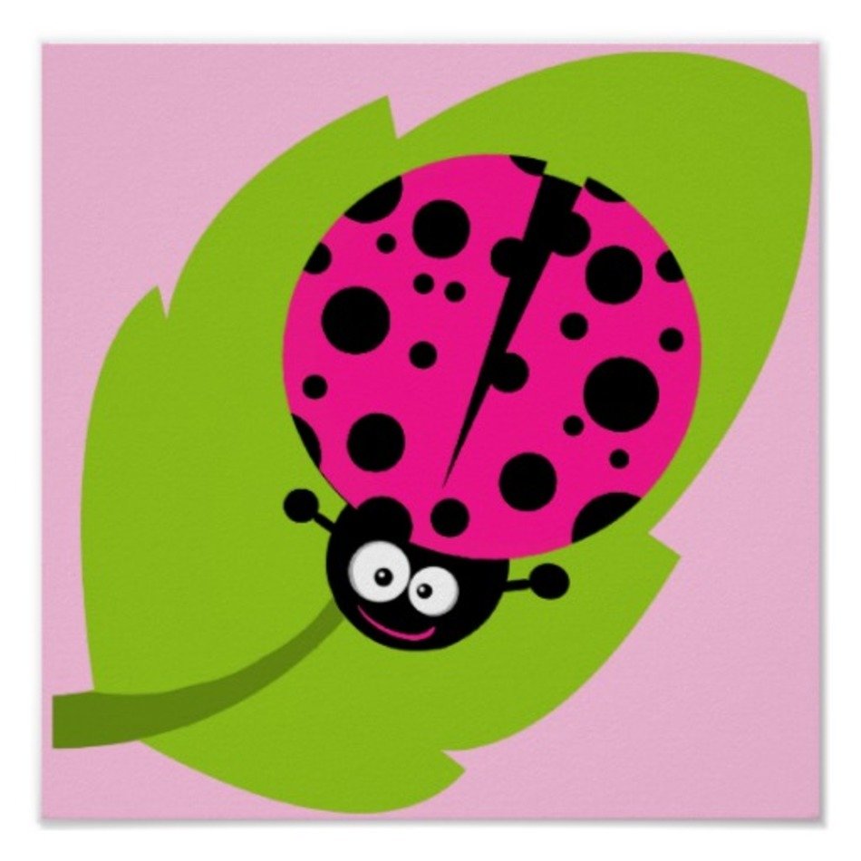 Pink Ladybug Clip Art N21
