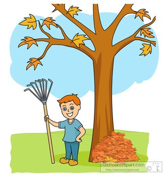 Raking Leaves Clip Art N11