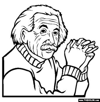Albert Einstein Coloring Page N3