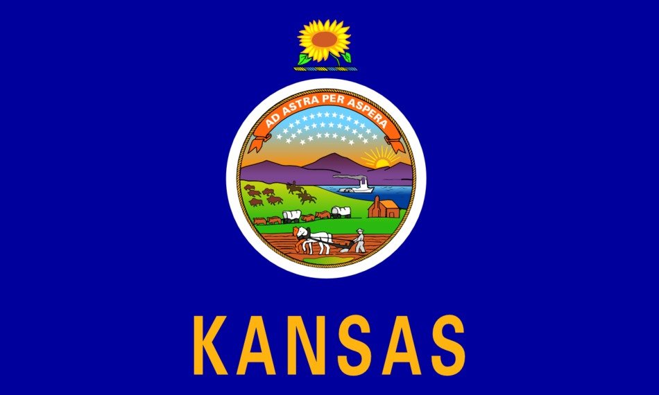 KS State Flag as a graphic illustration free image download