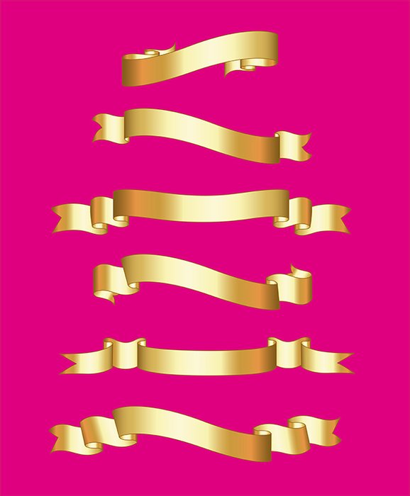Gold Ribbon Banner N5