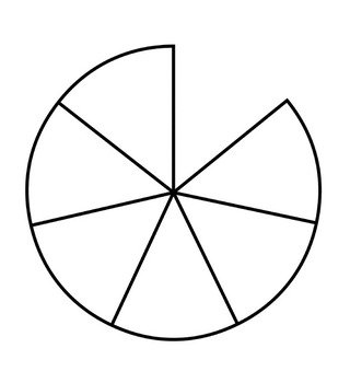 Six Sevenths Of A Fraction Pie