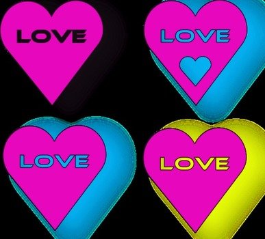 Love Hearts Clip Art N36