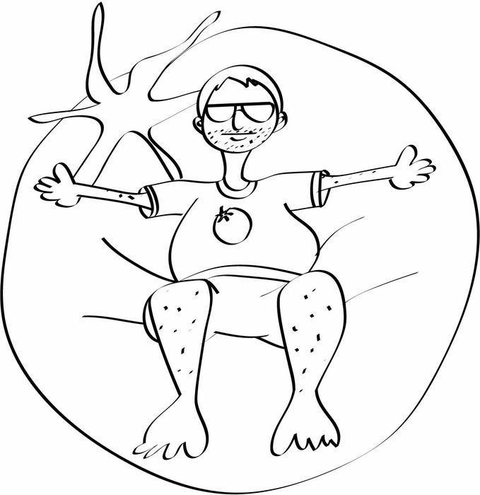 Tomato Outline drawing