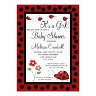 Ladybug Baby Shower Invitations Template