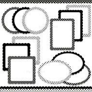 Black And White Polka Dot Border Clip Art