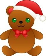 Clip art of Christmas Teddy Bear