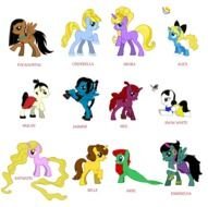 Colorful characters from My Little Pony clipart