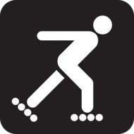 Inline Speed Skates Clip Art