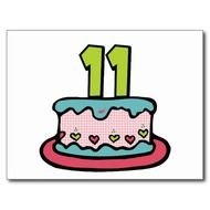 11 Year Old Birthday Cake Clip Art