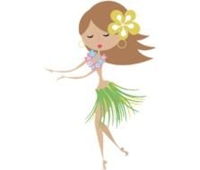 Luau Girl Clip Art N3