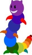 Colorful ball caterpillar clipart