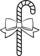 Candy Cane Clip Art Black And White N8