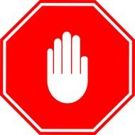 Hand Stop Sign drawing