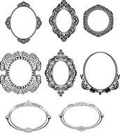 Round Fancy Vector Borders