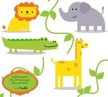 Jungle Animal Clip Art N7