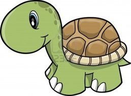 Clip art of Cute Baby Turtle