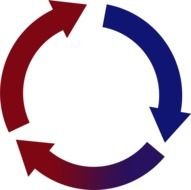 circular arrows as a graphic illustration