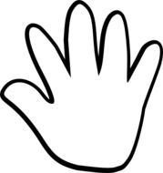Hand Clip Art Black And White N15