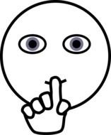 Quiet Clip Art Black And White darwing