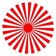 japanese rising sun flag as a graphic illustration