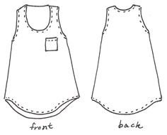 Clip art of front and back of t-shirt