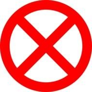 Red Circle With X sign drawing