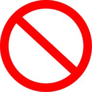 Red Circle With Line Through It drawing