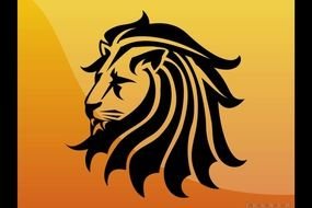 Clip Art of Lion Tattoo Design