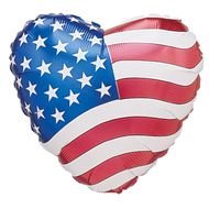 heart with American Flag pattern
