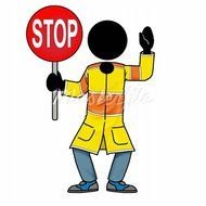 Cartoon Person Holding Sign