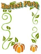 template for Harvest party