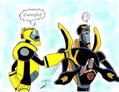 Transformers Animated Prowl And Bumblebee
