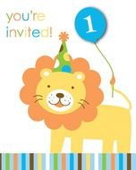 Baby Boy 1st Birthday Invitations