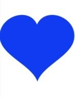 Blue Heart 3d drawing
