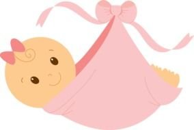 painted little girl in a pink diaper on a white background
