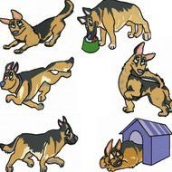 German Shepherd Clip Art N19