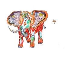 Indian Elephant Design drawing