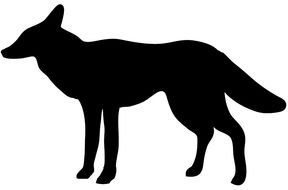 black silhouette of a dog on a transparent background