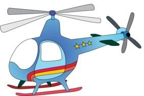 Colorful Toy Helicopter clipart