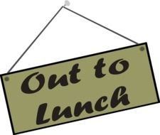 Out To Lunch Sign Clip Art N4