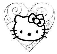 Hello Kitty Coloring Page drawing