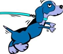 Dog On Leash Clip Art N20