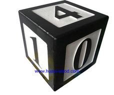 Wooden ABC Blocks Black And White
