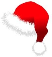 isolated Santa hat