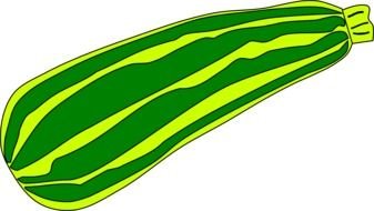 Green cartoon zucchini clipart