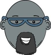 Cartoon Men Face Clip Art N2