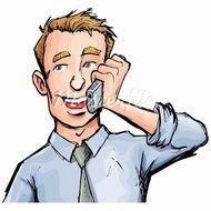 Cartoon People Talking On The Phone N3